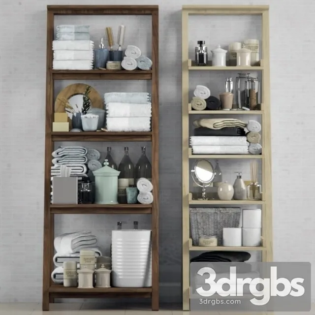 Wooden Stand Bathroom 3D Model Free