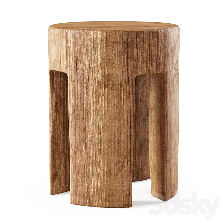 Wooden stool By Pols Potten / Wooden stool 3D Model