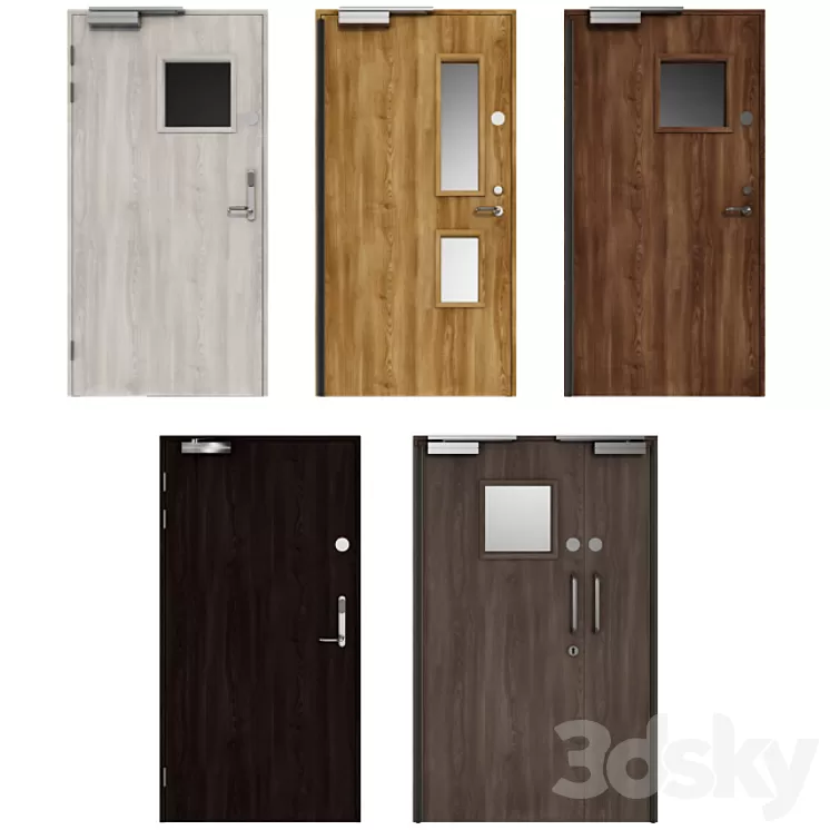 Wooden swing fire doors