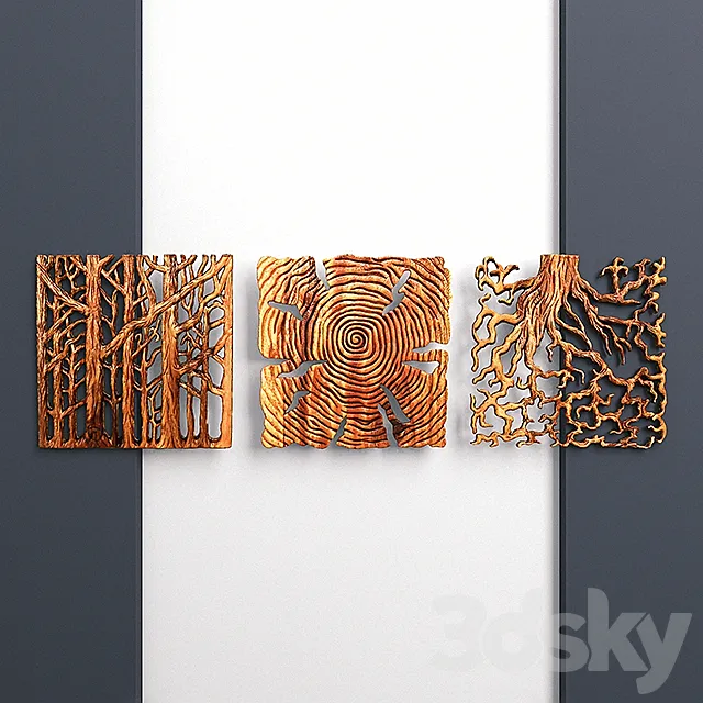 «Wooden Triptych Wall Panel» Free Download
