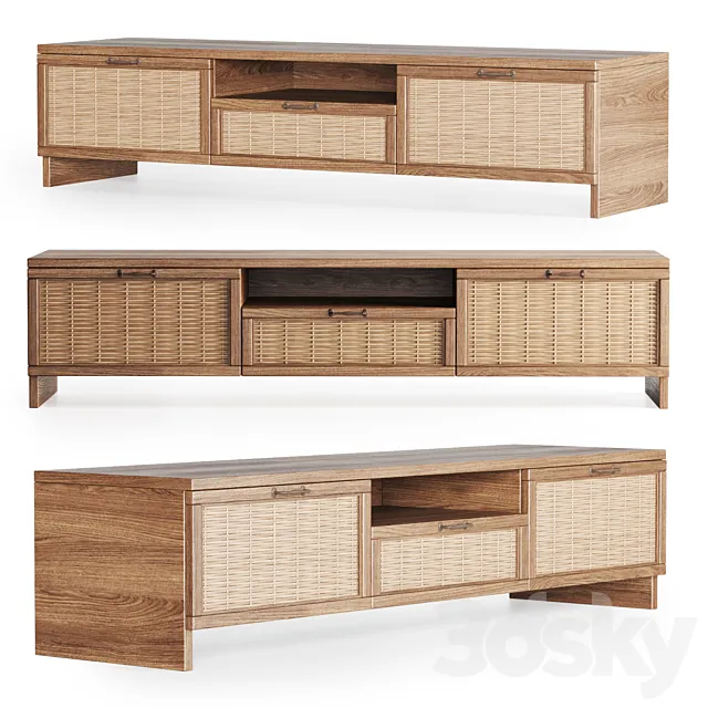 Wooden tv console 3DModel