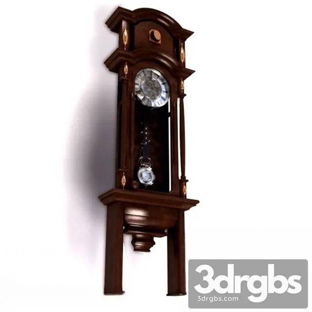 Wooden Wall Clock 3D Model Free