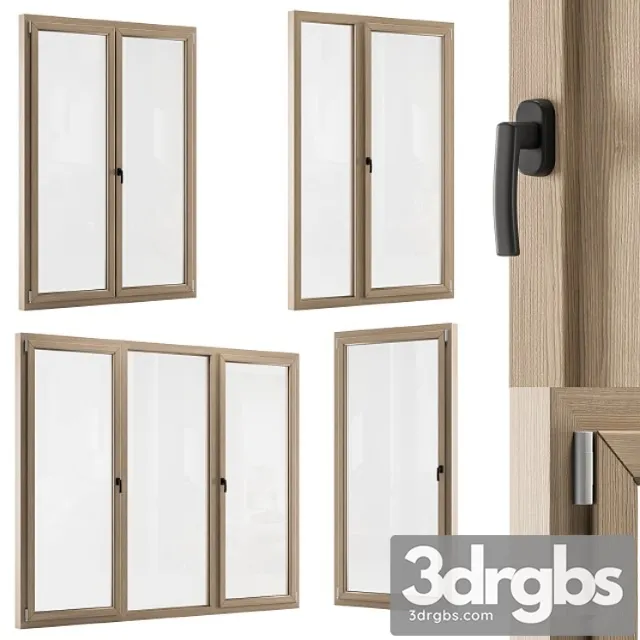 Wooden window modern - windows set 01 Free Download