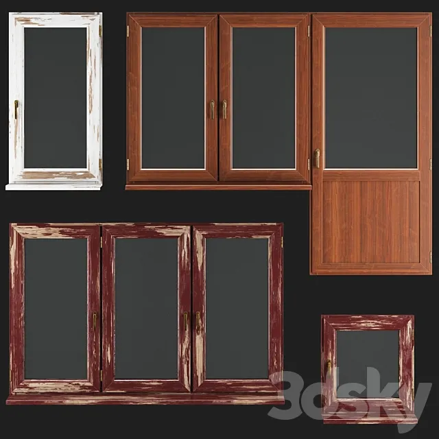 Wooden windows 3DModel