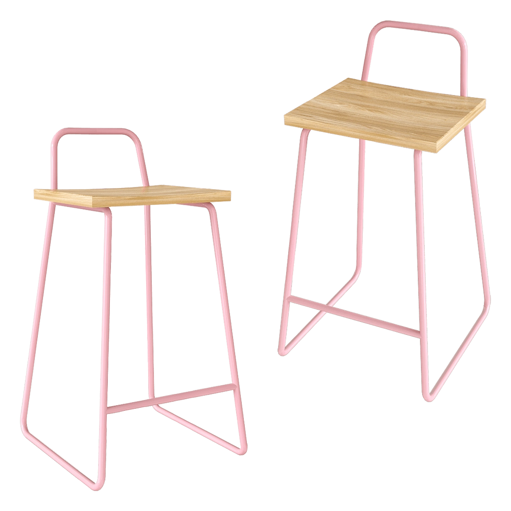 Woodi Furniture - Bauhaus bar stool 3D Model