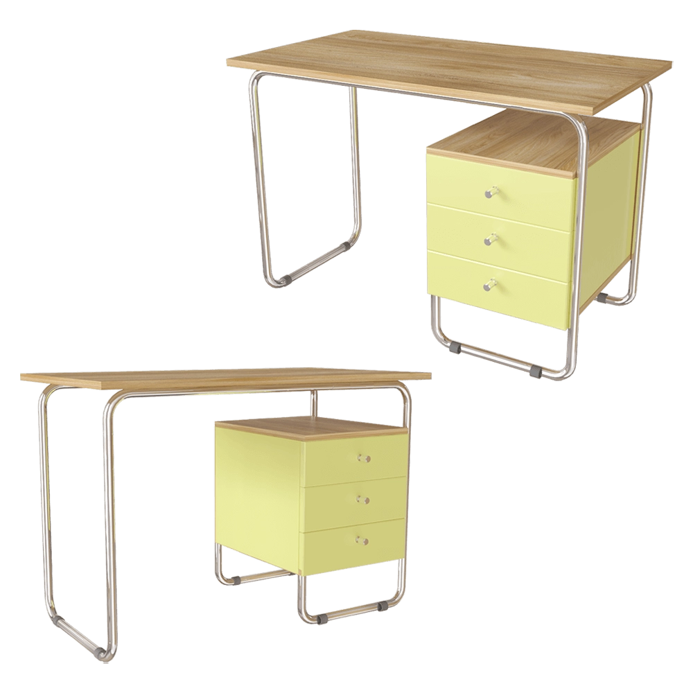 Woodi Furniture - School desk Bauhaus junior BHJWT-W 3D Model