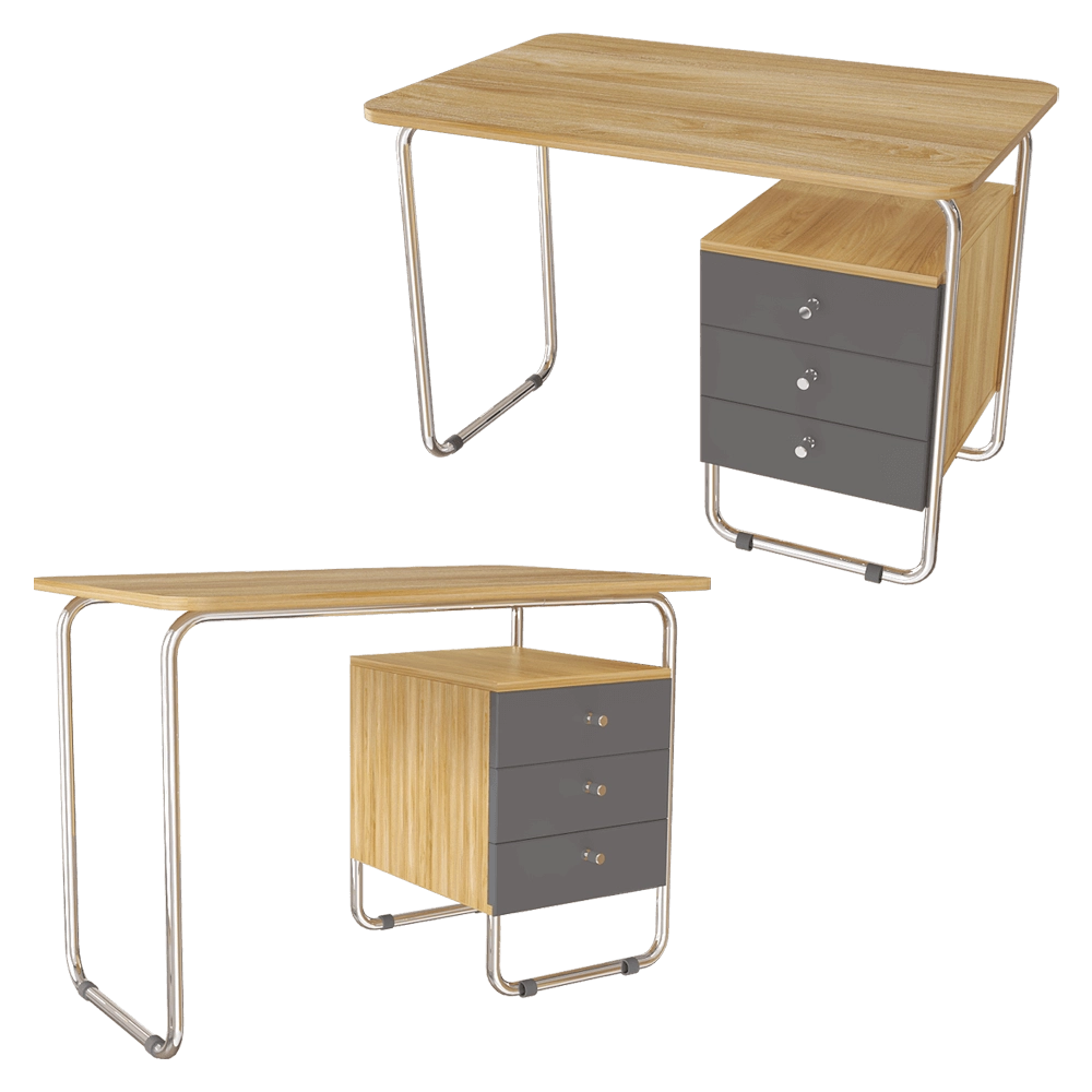 Woodi Furniture - Work table Bauhaus BHWT-03 3D Model