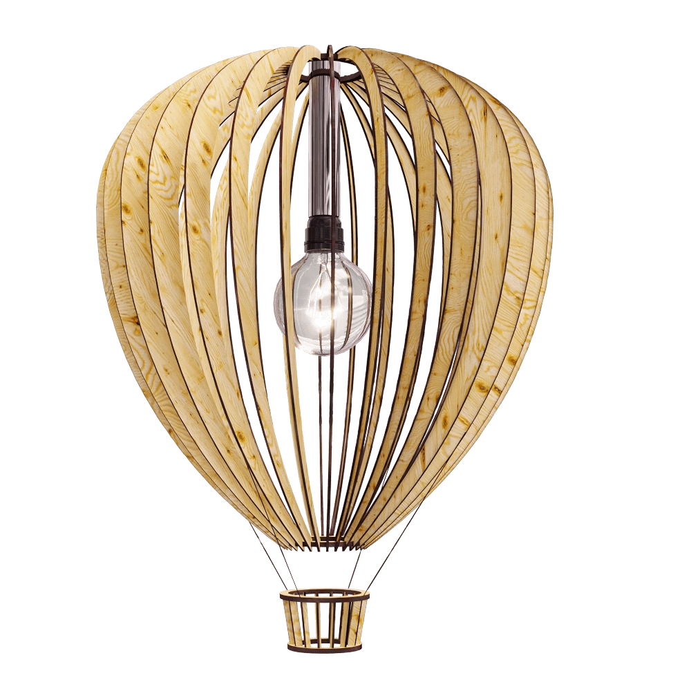 Woodled - Pendant lamp Aerostat 3D Model