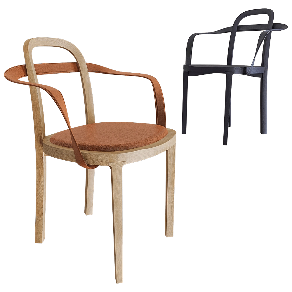 Woodnotes - Chair Siro with armrests 3D Model