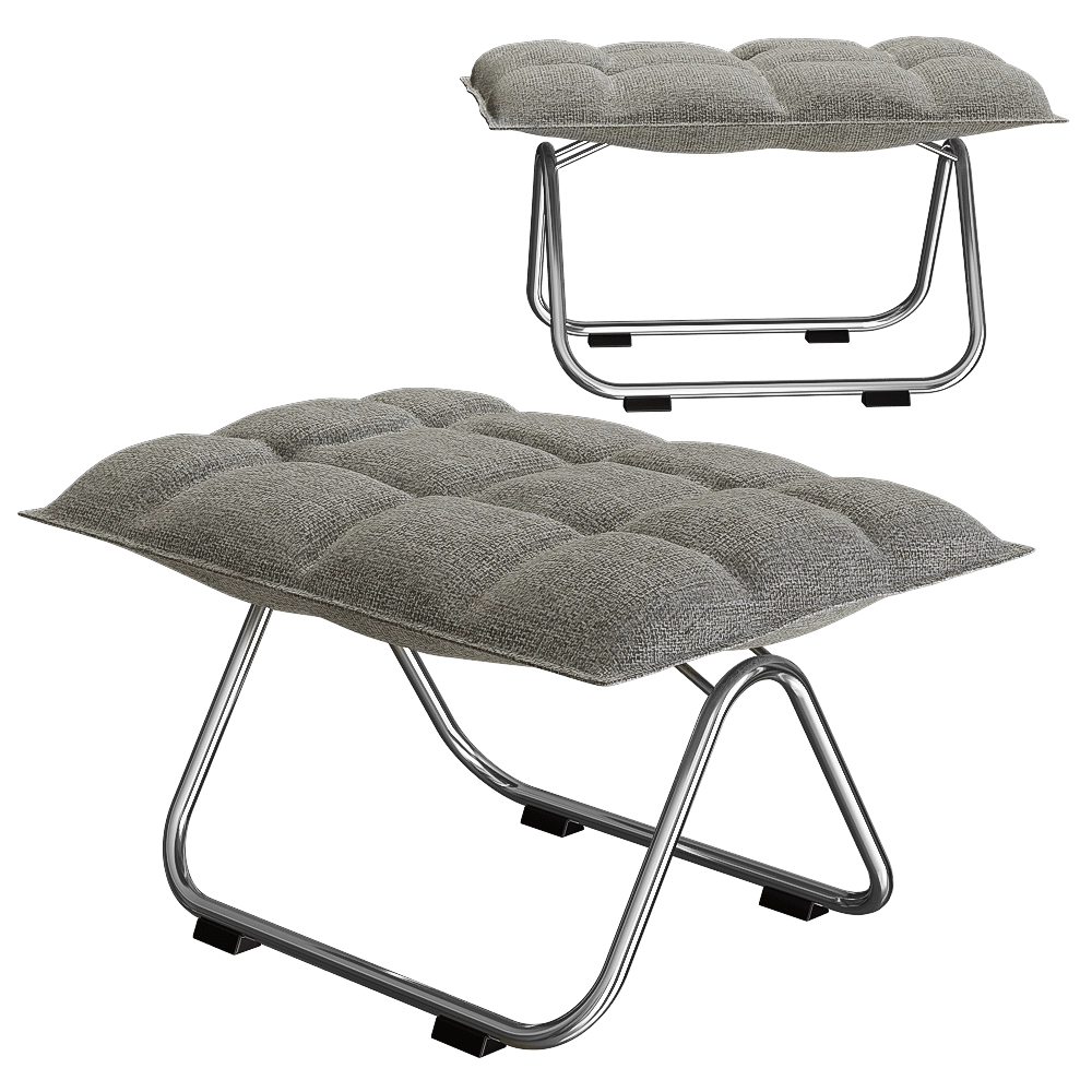 Woodnotes - Ottoman K with Tubular Frame Wide 3D Model