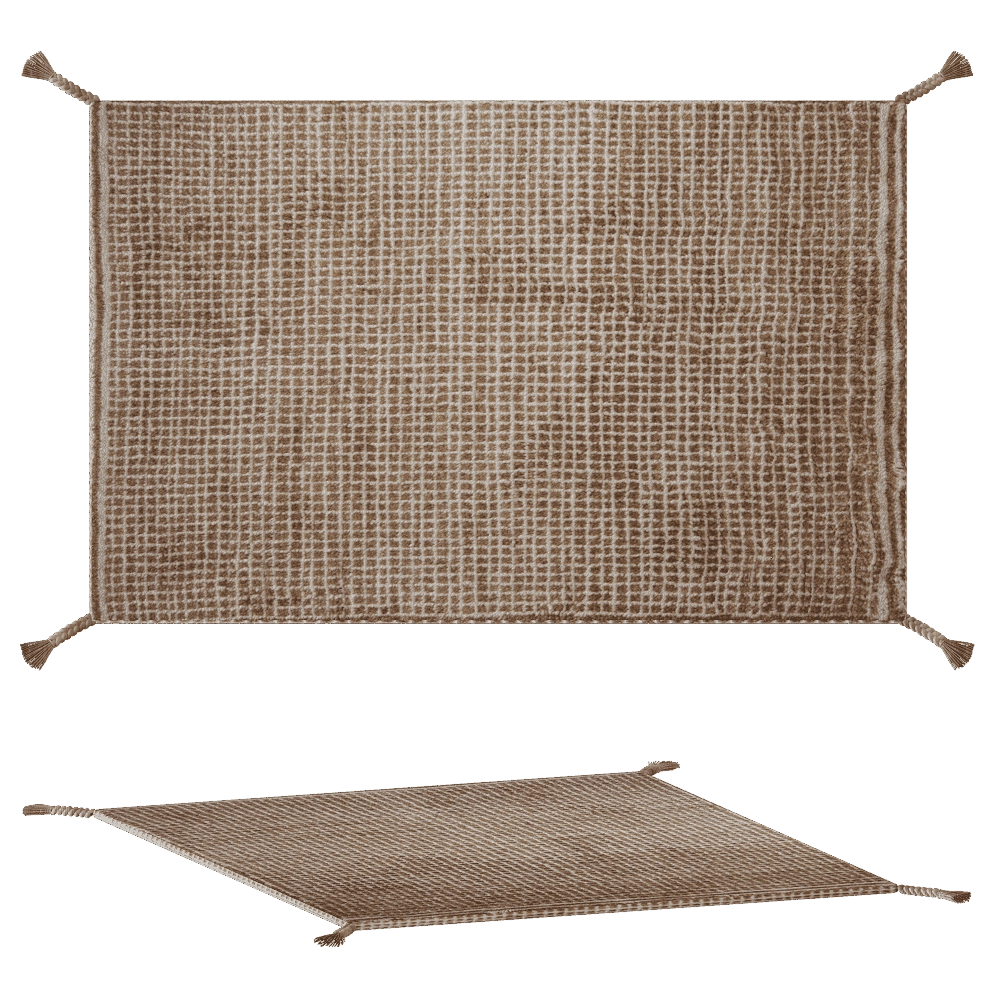 Woodnotes - Rug Grid white-camel 3D Model