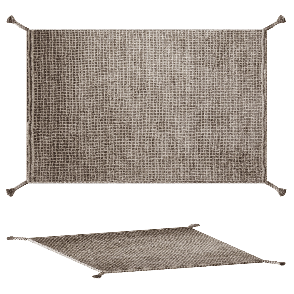 Woodnotes - Rug Grid white-light grey 3D Model