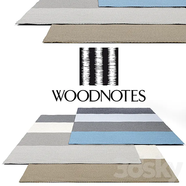 Woodnotes Rug Set 3 3DModel
