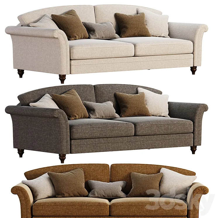 Woodstock 4 Seater Sofa 3D Model Free