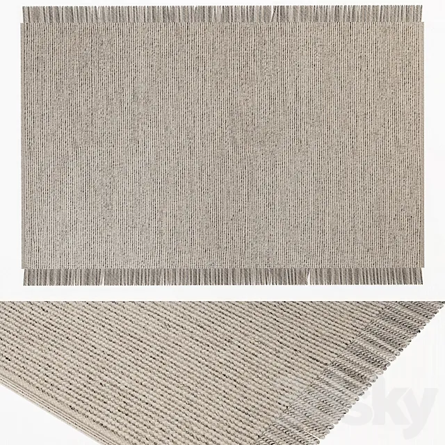 WOOL RUG MARY IVORY HELLGRAU 3D Model