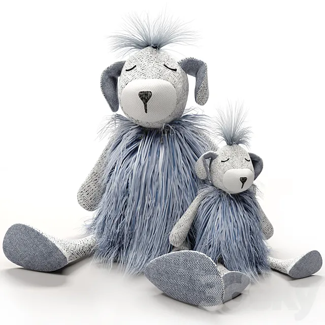 WOOLY PLUSH DOG 3D Model
