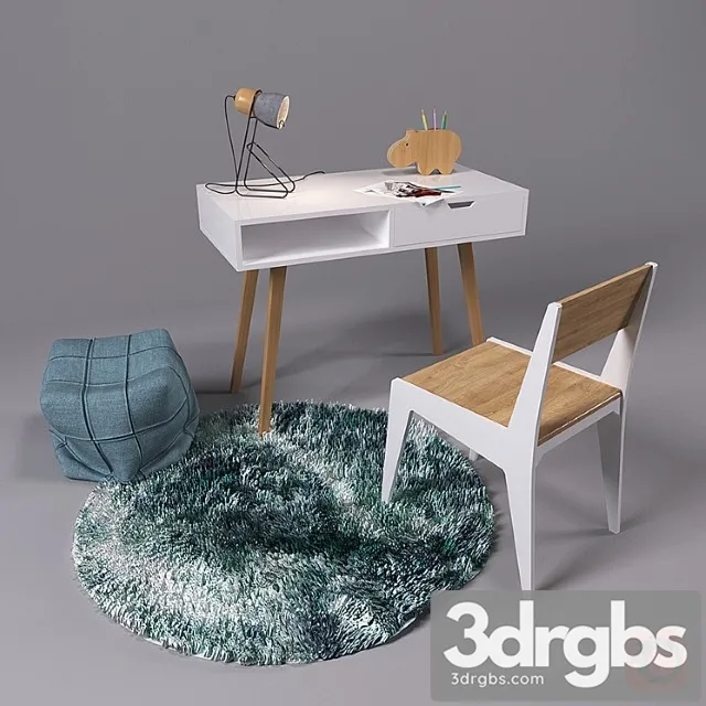 Work desk with decor