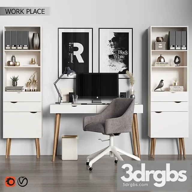Work place 07 2 3D Model Free