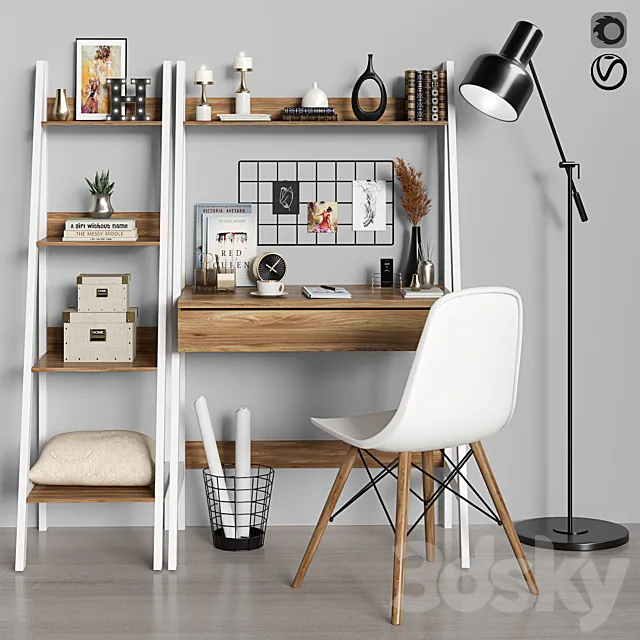 work place 10 3D Model