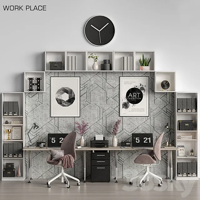 work place 15 3D Model