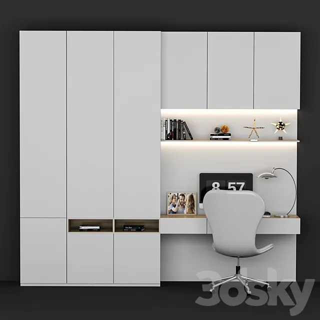 work place_006 3D Model