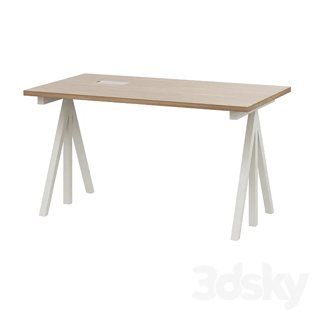 Work table STRING WORKS DESK BUREAU HOOGTE VERSTELBAAR 3D Model