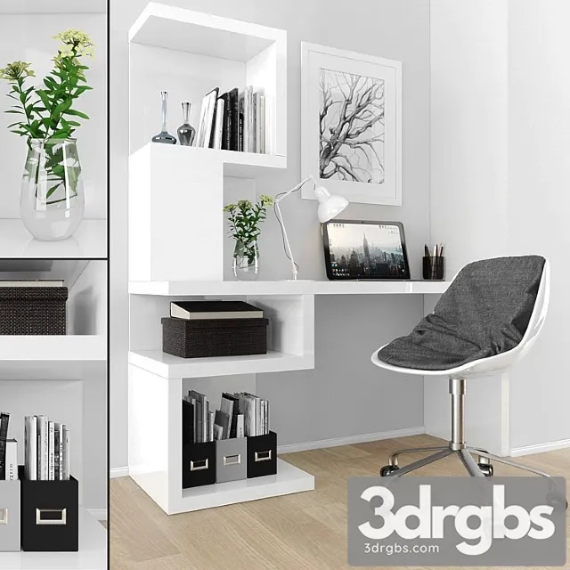 Work zone set 034 2 3D Model Free