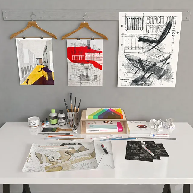 working space 3D Model