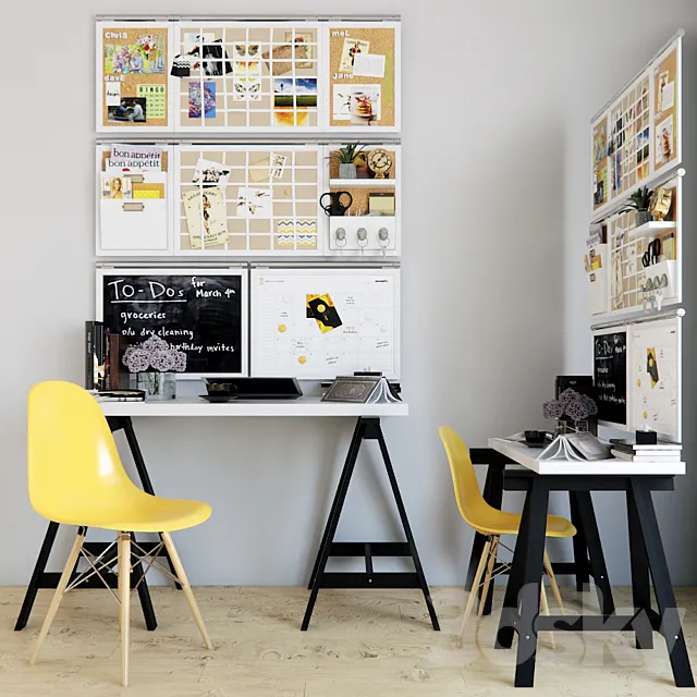 Working table with filling 3D Model