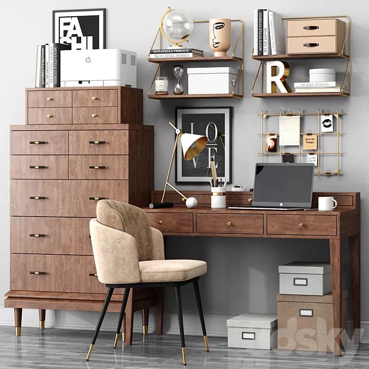 Workplace 03 by Rooma Design 3D Model