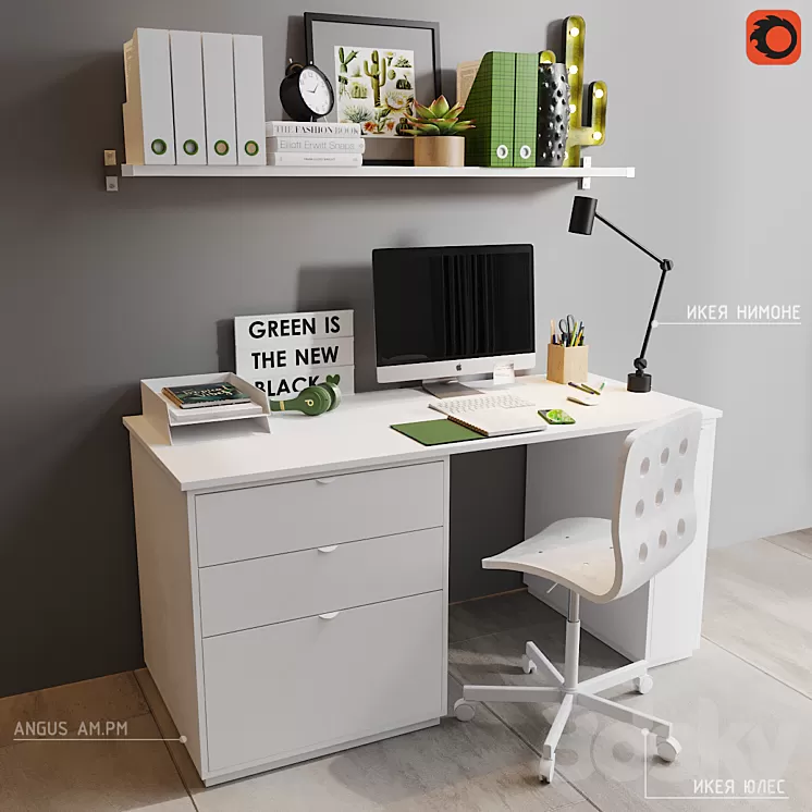 Workplace 3 3D Model