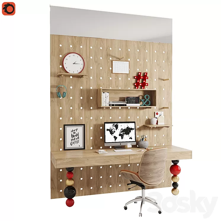 Workplace 5 3D Model