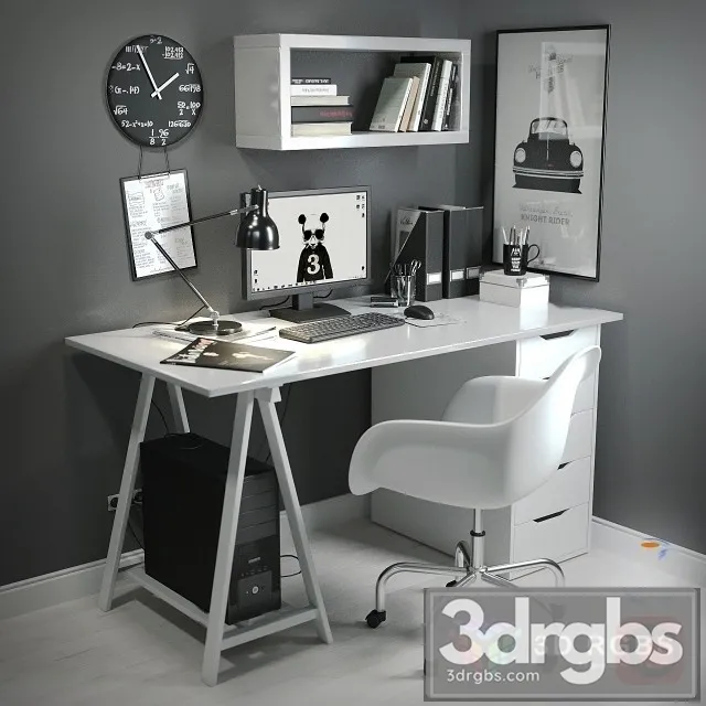 Workplace Bw 3D Model Free