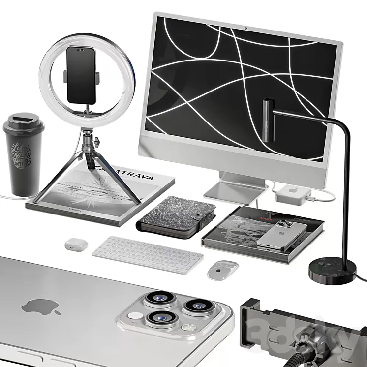 Workplace decor 051 3D Model Free