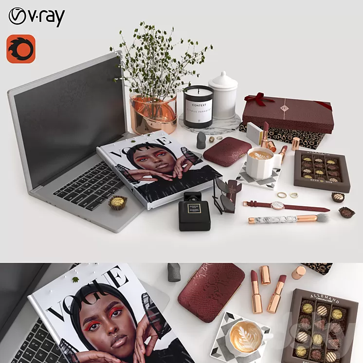 workplace decorative set - cosmetics