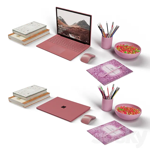 Workplace girl 3D Model