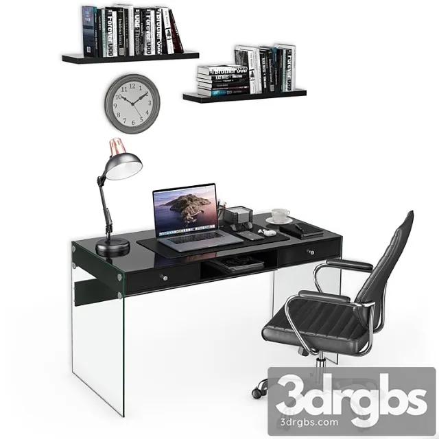 Workplace MacBook 2 3D Model Free