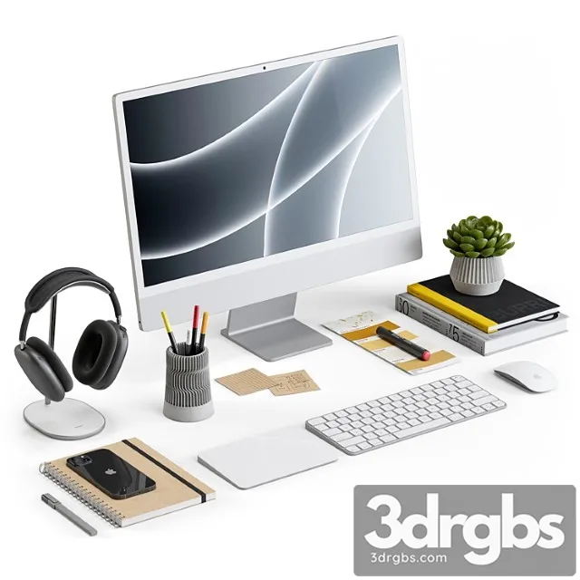 Workplace Set 2 3D Model Download