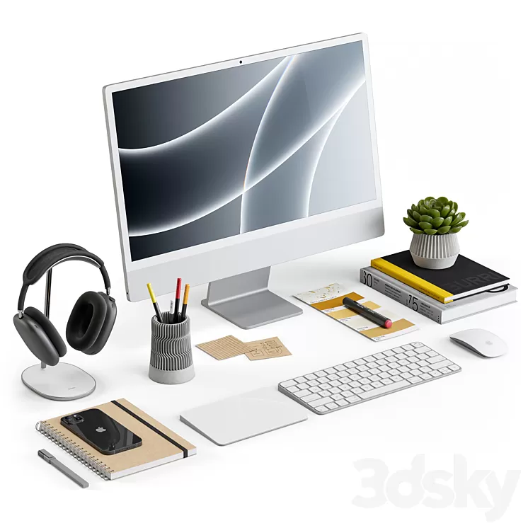 Workplace Set 2 3D Model Free