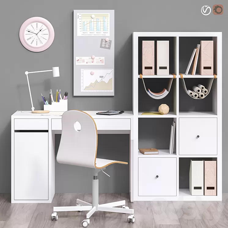 Workplace set 4 3D Model