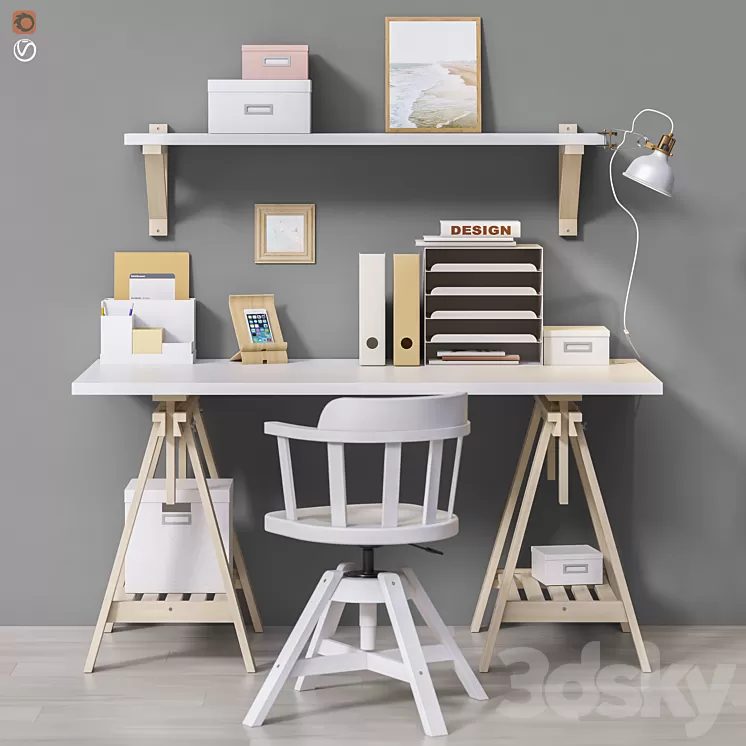 Workplace set 5 3D Model