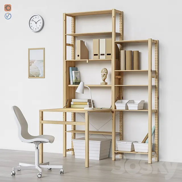 Workplace set 8 (3 module options) 3DModel