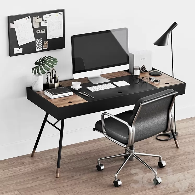 Workplace set WT 01 3D Model