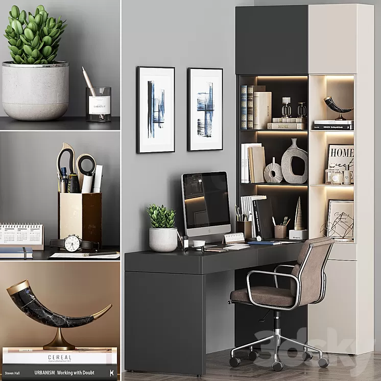 Workplace set WT 03 3D Model