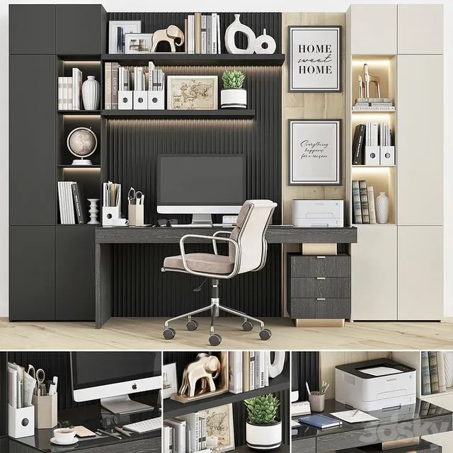 Workplace set WT 05 3D Model