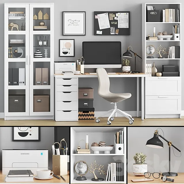 Workplace set WT 07 3D Model