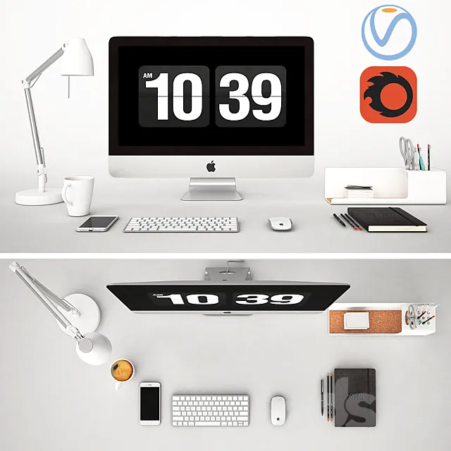 Workplace with IMac Free Download