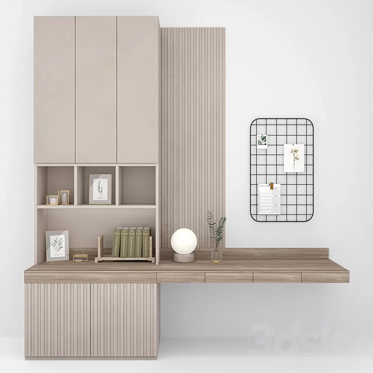 Workplace - work table 5 3D Model Free