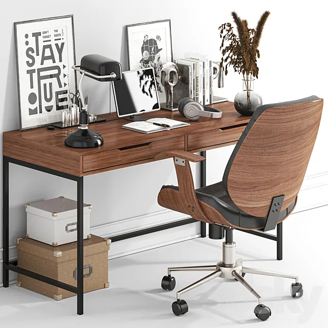 Workplace11 brown 3D Model