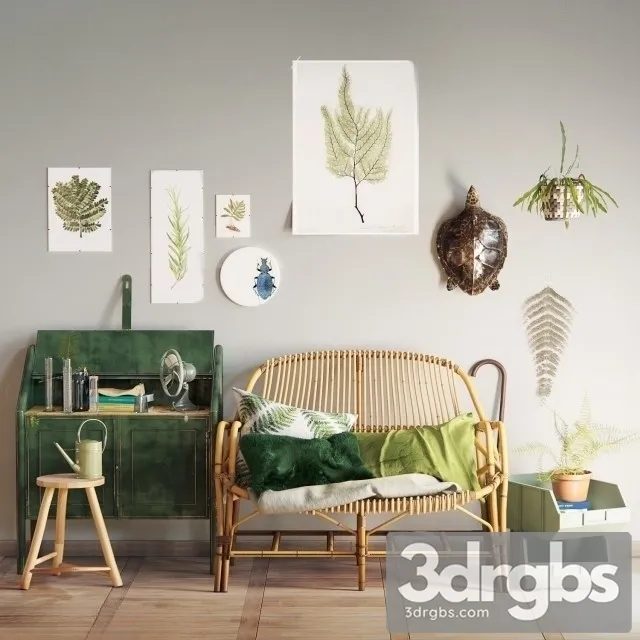 Workshop Small Park Green Set 3D Model Free